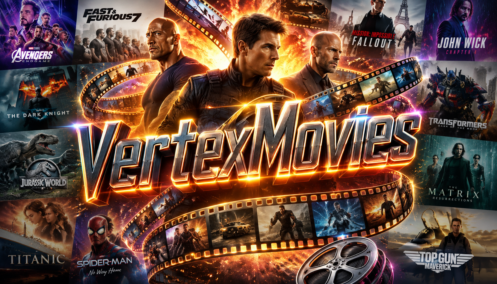 VertexMovies watch movies and TV shows free HD streaming interface